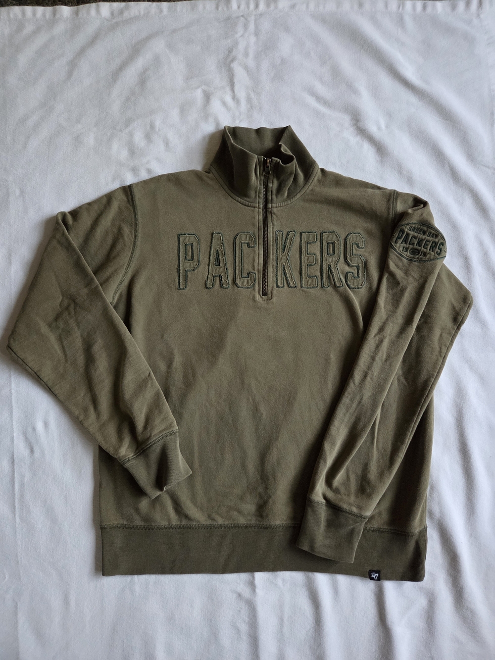 Green Packers Quarter-Zip Men's Sweater